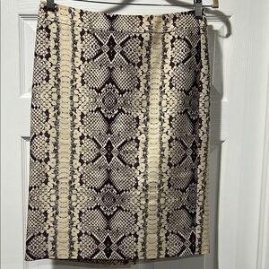 J.Crew No.2 Pencil Skirt Snakeskin Print Sz 4